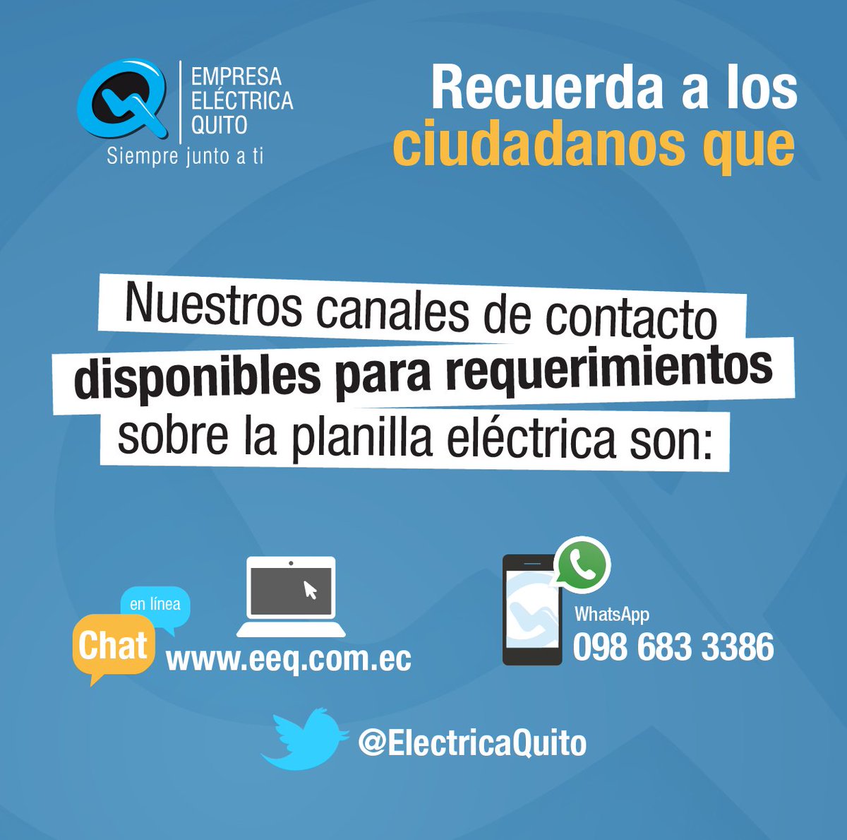 Electrica Quito على تويتر La Eeq Recuerda A La Ciudadania