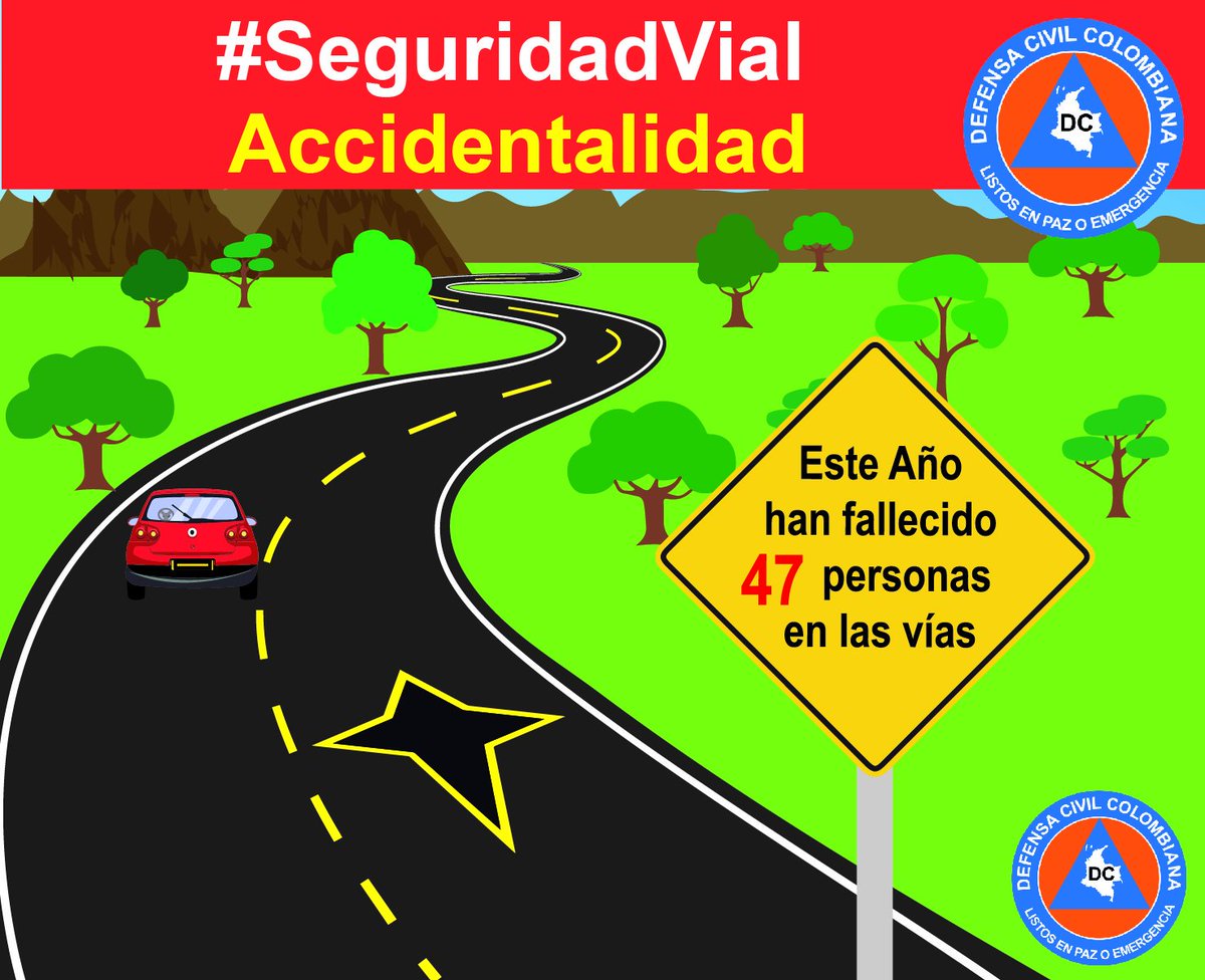 No dejes que esta cifra aumente, sigue las recomendaciones para evitar accidentes#SeguridasVial #ListosEnPazOEmergencia <a href="/mindefensa/">Mindefensa</a> <a href="/UNGRD/">UNGRD🇨🇴</a> <a href="/ansvcol/">Agencia Nacional de Seguridad Vial</a> <a href="/IDIGER/">IDIGER</a> <a href="/InviasOficial/">Invías</a> <a href="/numeral767/">INVIAS #767</a>