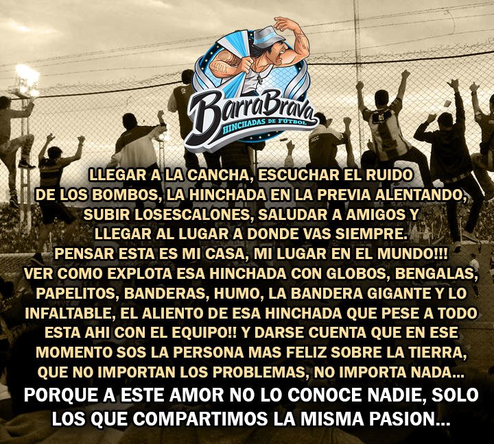 LLEGAR A LA CANCHA...