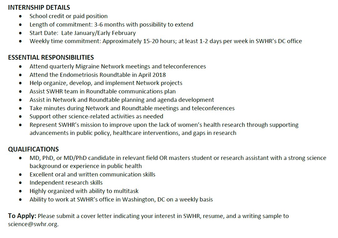 Science Policy Jobs On Twitter Swhr Is Seeking A Part Time