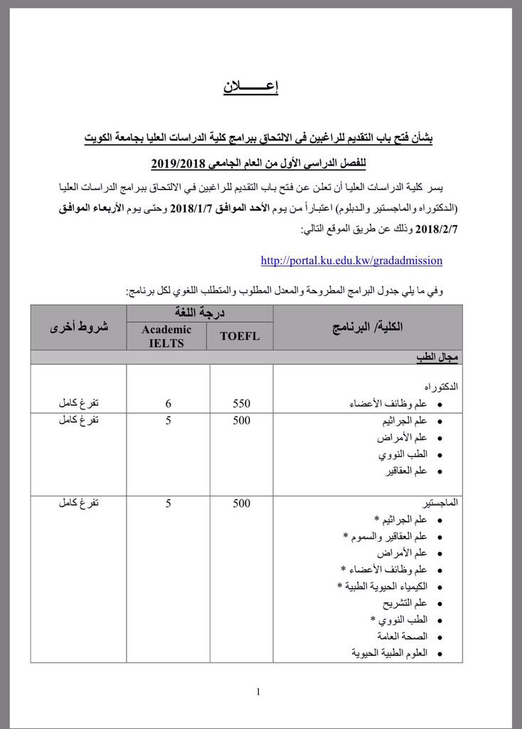 جامعة الكويت التسجيل كلية الدراسات العليا Images Collection