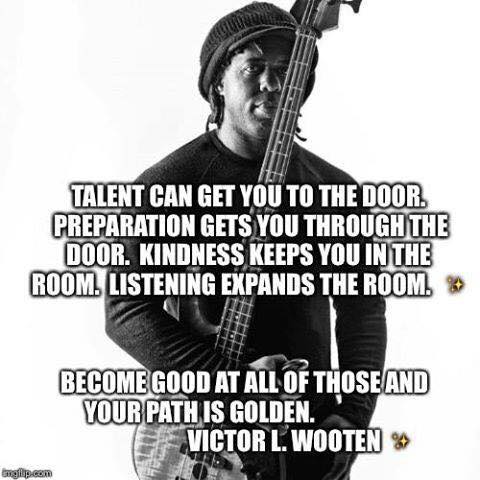 BPOrchestra's tweet photo. Victor Wooten on talent and kindness. https://t.co/YmbtAm04t2