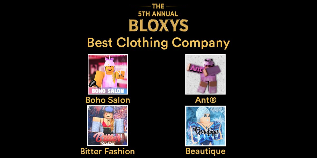 Roblox On Twitter Which Clothing Company Stitched The Threads Of Your Favorite Outfit Reply With Your Pick For Best Clothing Company In The Bloxyawards Https T Co Ajg7qp3xac - fave on twitter tbh roblox clothing designers