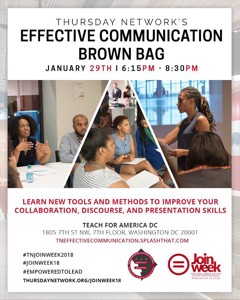ThursdayNtwk's tweet photo. Join us for a workshop to improve your presentation skills, group communication, and utilize your LinkedIn to its full potential

We'll be at Teach for America,  Jan 29 at 6:15pm

RSVP: https://t.co/FC5lO35PAk

#TNJoinWeek2018 #JoinWeek18 #EmpoweredToLead #NULYP https://t.co/cekgt3uVMs