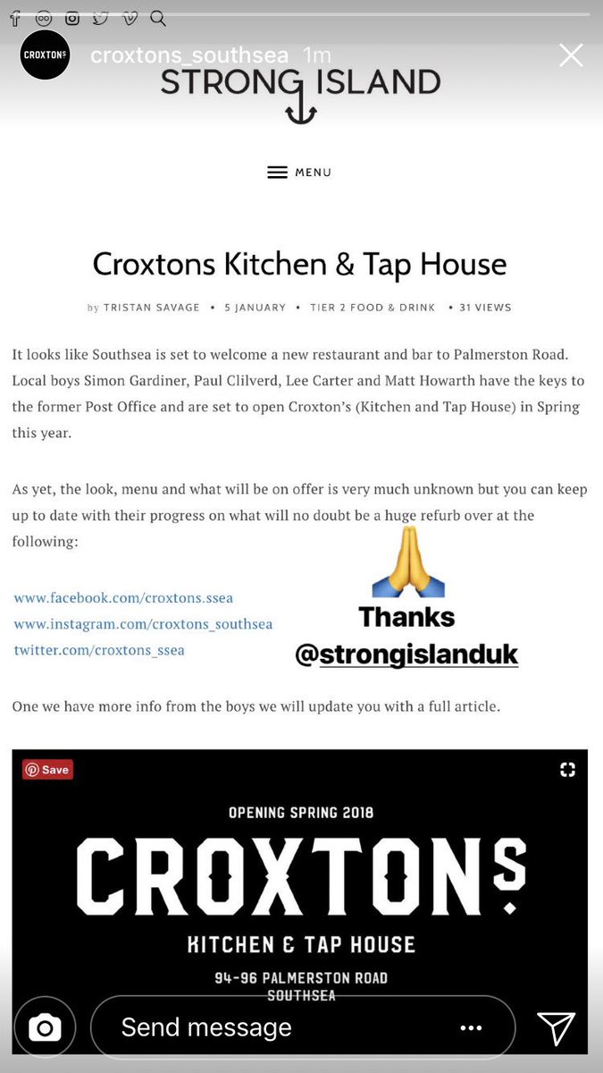 Little feature on <a href="/strongislanduk/">Strong Island Co</a> - thank you chaps. Much much more to come. 👀 #croxtons