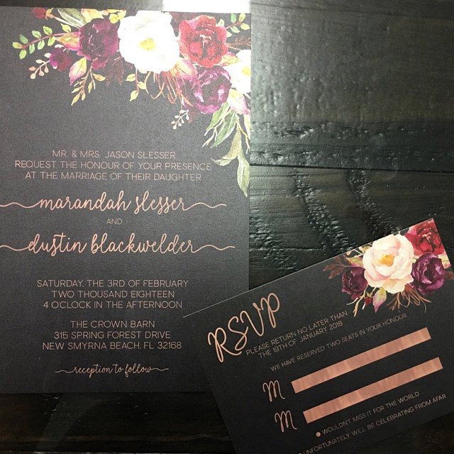 SweetInviteShop's tweet image. Chalk, rose gold &amp;amp; marsala wedding set for a lovely customer #wedding # weddingstationery  etsy.me/2mSYT6A