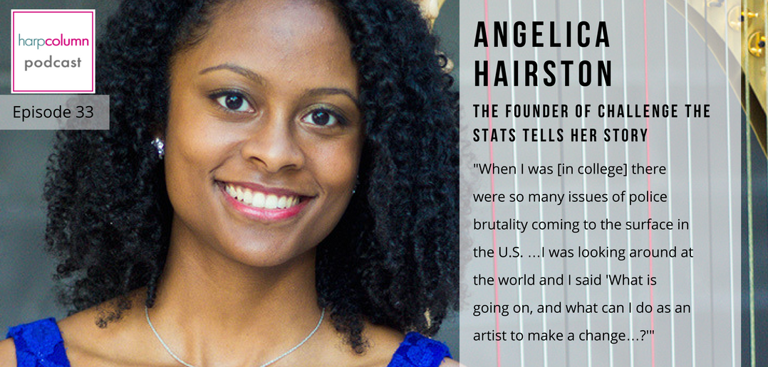 Harp_Column's tweet photo. #challengethestats founder @angelharpist talks about her advocacy project in Harp Column Podcast Episode 33 with host @Kfinchharpist. Listen now at https://t.co/hkGhAXQykZ https://t.co/3n8jbllLrJ
