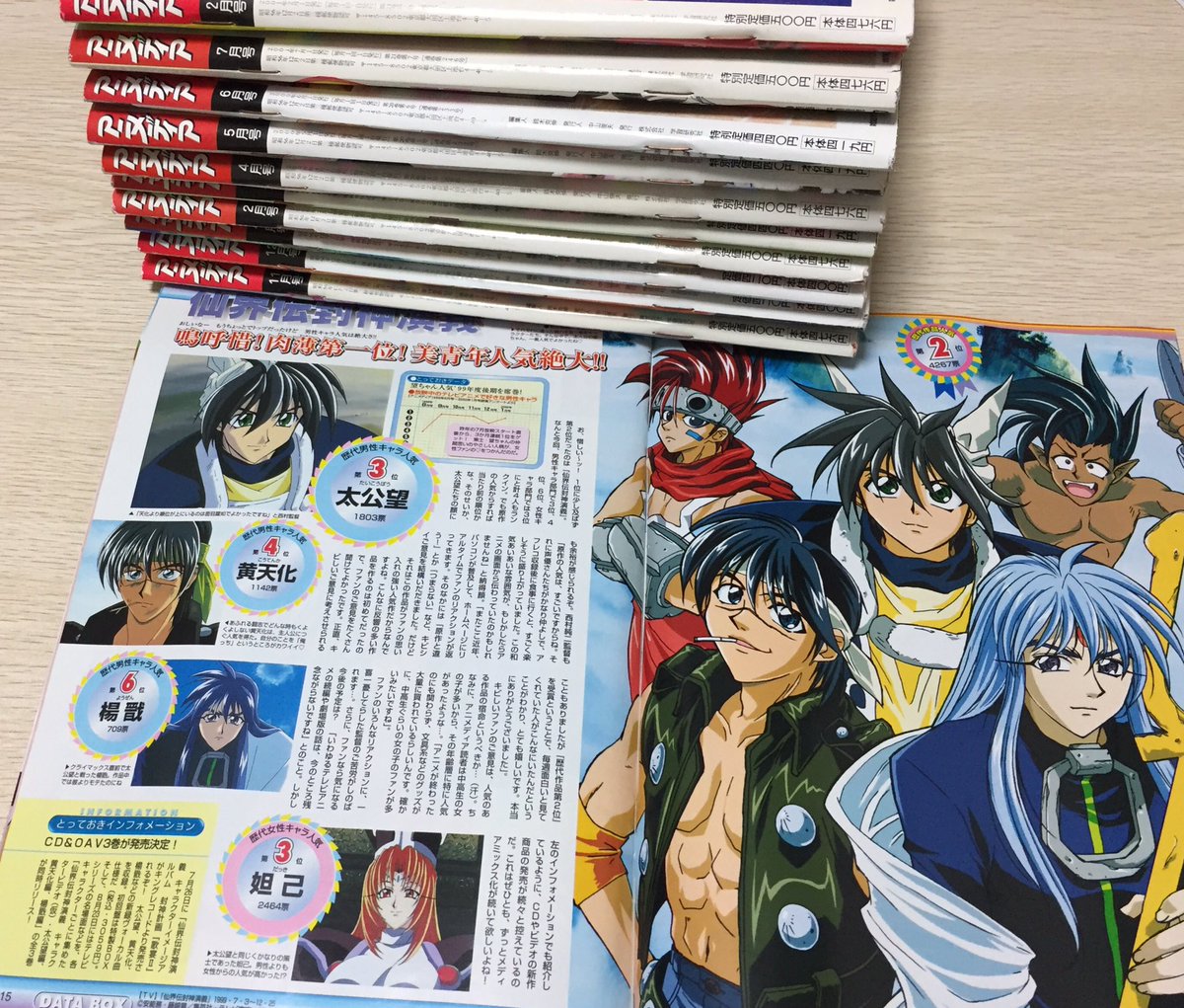 さんざ アニメディアにおける仙界伝封神演義 の人気 すごい 1度きりの参戦だった年間ランキング各部門に食い込みまくり 放送終了後の00年 01年の全アニメランキングでもかなり良い結果 原作効果もあると思いますが 監督や声優さんのコメントからは