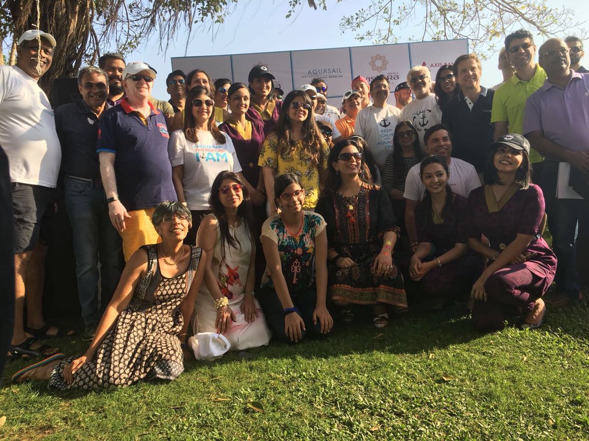Aquasail's tweet photo. #AxisBankCEOCup: Cheers to an AWESOME day of #Sailing
#GoaSailing #Aquasail #GrandHyattGoa
#Sail #SailWithUs
#ExtraordinaryWeekends
#AxisBank #AquasailIndia @GrandHyattGoa @airvistara @TourismGoa https://t.co/VUoF64Fm8U