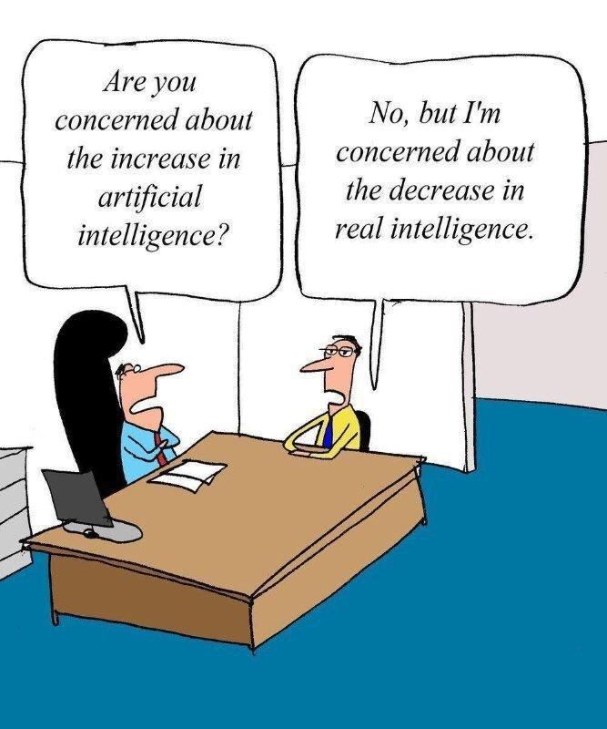 as someone once said - the alternative to 'Artificial Intelligence' is  'Real Stupidity' :) #tech #AI #humor