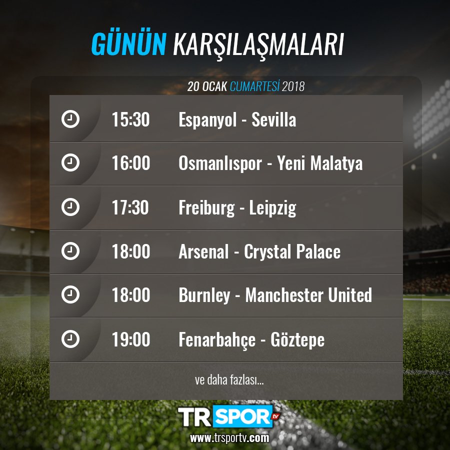 TARAFTARIN KANALI TRSPORtv1.com  ''da ⚽️🖥
►20.01.2018 Günün Canlı Karşılaşmaları
trsportv1.com      
#canlımac #maclinki #macburada #canlimacburada #CANLI #canliyayin #macizle #hdmacizle #spor #futbol #fenerbahceliyiz #Fenerbahce #Goeztepe #yenimalatyaspor