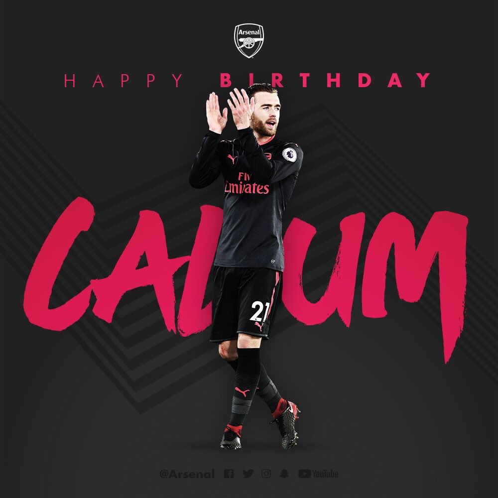  Happy 23rd Birthday to Arsenal defender Calum Chambers.

Good to see him back in the Arsenal squad on a regular 
