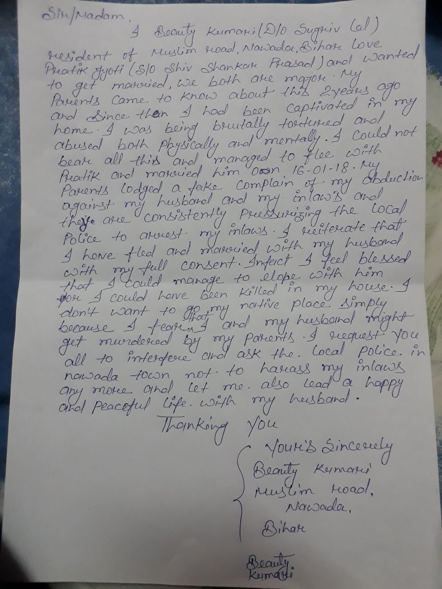 BeautyPratik's tweet image. Respected sir  kindly read this...facing extreme torture in an anti dowry marriage...i need help...pls act on this asap #HelpUs #OurLifeAtThreat @NitishKumar...sir please cooperate as soon as possible...waiting for your response...