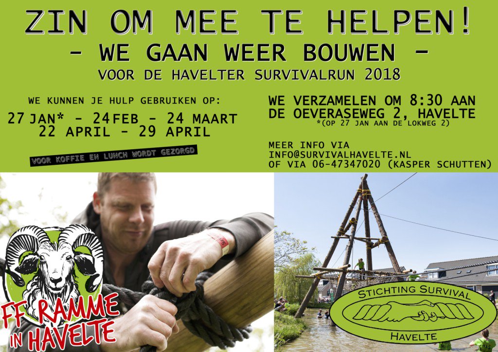 Wij gaan weer bouwen voor de Havelter Survivalrun: Help je mee? survivalhavelte.nl/2018/01/20/gaa…