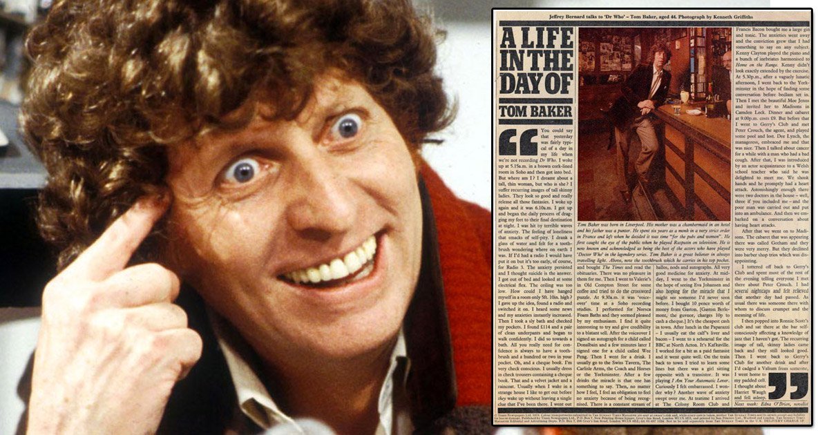 Happy Birthday Tom Baker.

Celebrate by reading this fantastic \day in the life\ from 1978

 