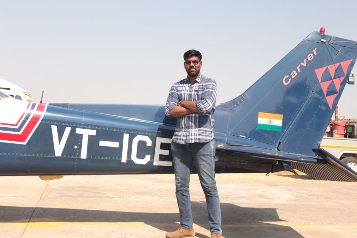 Carveraviation's tweet photo. Congratulations to Capt. Saaj Vignesha on completion of his #CPLConversion Course at #CarverAviation.
In his own Words:
I really got my CPL Conversion Flying done faster than what was quoted to me.Also got to learn some exceptional skills.Baramati is indeed a great Place to Fly. https://t.co/avFKCCM2ue