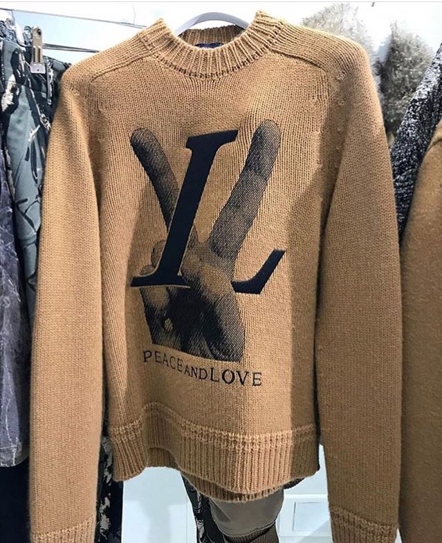 LV Peace & Love Sweater  Sweaters, Clothes design, Graphic sweatshirt