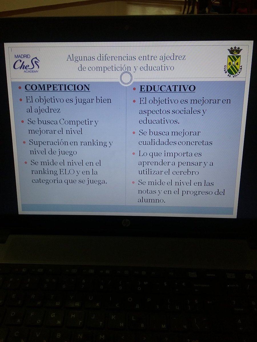 Hoy en <a href="/NulesInfo/">Ajuntament de Nules</a> hablaremos entre otras cosas, de la diferencia entre el #ajedrez de competición y #AjedrezEducativo , todo ello basado en la experiencia de <a href="/castleprojectEU/">Castle Project</a>