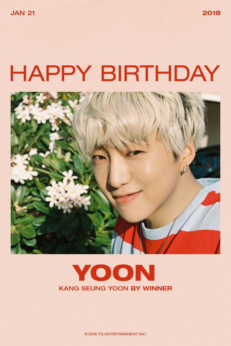 HAPPY BIRTHDAY YOON🎉 #WINNER #위너 #2018_01_21 #HBD #승윤