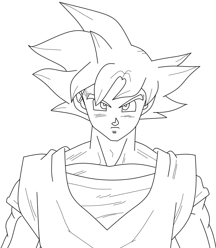 Desenho Goku Super Saiajyn God