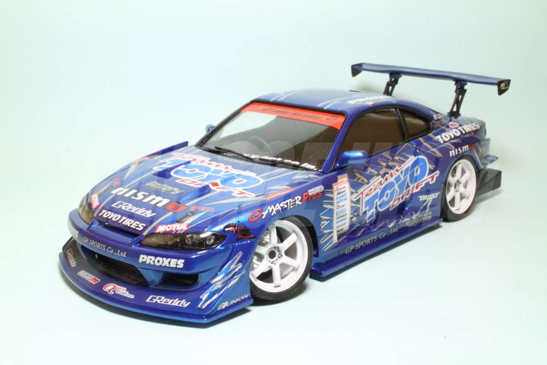 アオシマ 1:24 シルビア 自作エアロ 何とか間に合わせ、とりあえず完成
