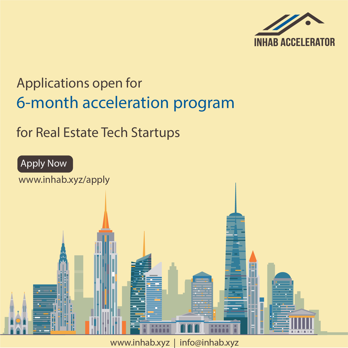 inhab_accel's tweet photo. Join #accelerator program designed specifically for #RealEstate Technology #Startups | Applications open https://t.co/BoQnto3P8p | #Inhab #InhabAccelerator #TechStartups #PropTech #YoStartups #RealEstateTech https://t.co/cWyGwI0T32