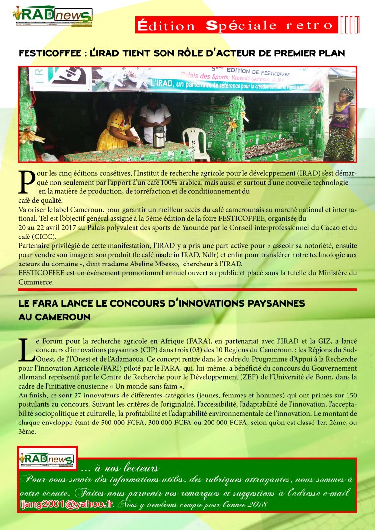 IRAD CAMEROON tweet media