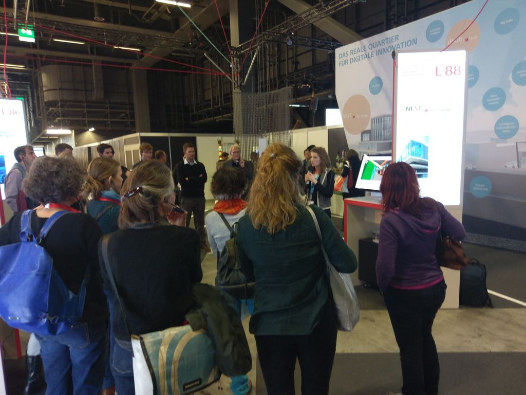 Anna presenting the NEST project to Aare Amt für Raumplanung #SwissBau #Basel #BIM #FacilityManagement #SmartBuildings #IndustrialInternet #DigitalBuilding #scan2bim #PointCloud #LaserScanning #LandSurveyors #bim2field #Revit #CAD #3D  #AR #VR