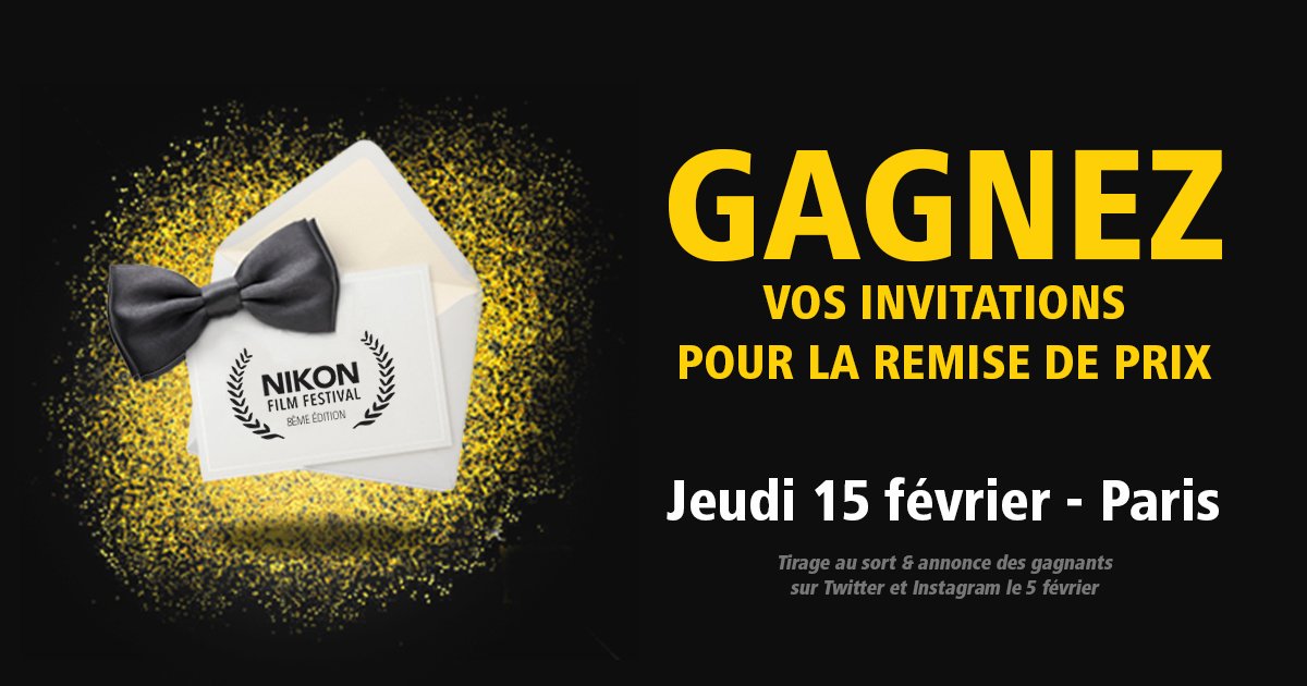 festivalnikon's tweet image. Vous souhaitez assister à la cérémonie de remise de prix du #NikonFilmFestival ? 5x2 places à gagner, pour participer : RT ce message et citez un membre du jury de la 8e édition en commentaire ! Tirage au sort le 5 février 🤞