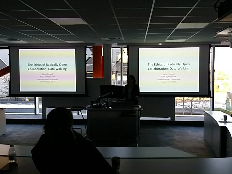 collspaces's tweet image. #RGCS2018 keynote address @a_b_powell &quot;the ethics of radically open collaboration&quot; #datawalking #walkingmethod #collaborativewalk