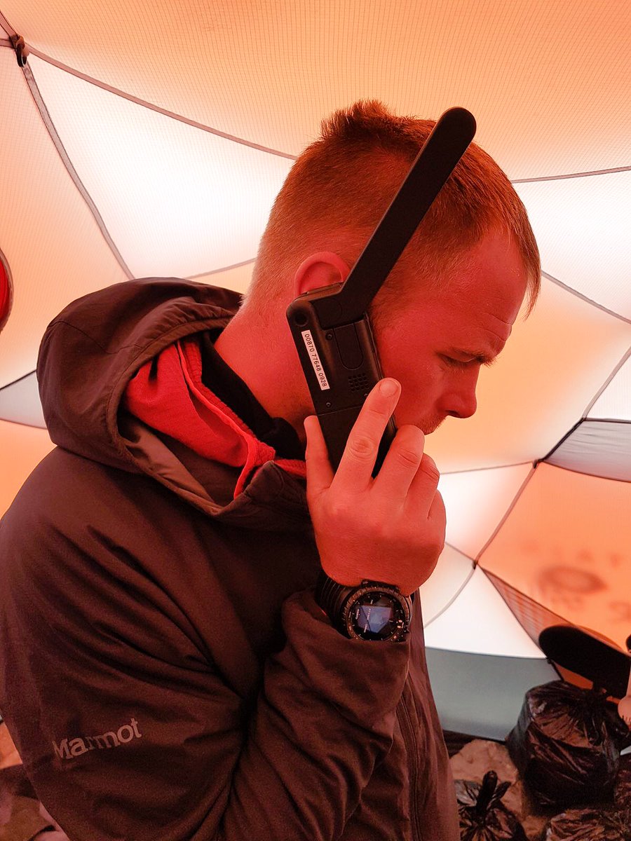 The team made a huge morale-boosting call on the #IsatPhone2 to CGRM @MajGenRMagowan from Camp Guanacos (5400m)
Rich said: “it was an uplifting conversation & I was glad to report everyone’s doing well. These phone calls are so important to us”
#FollowTheFlag #ACO2018 #RMfamily