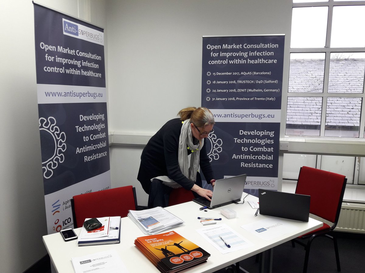 EArevalo_82's tweet photo. Everything ready for the Open Market Consultation Event for @ANTI_SUPERBUGS #PCP at #InfectionConf in Salford University https://t.co/7o2zy2tafm