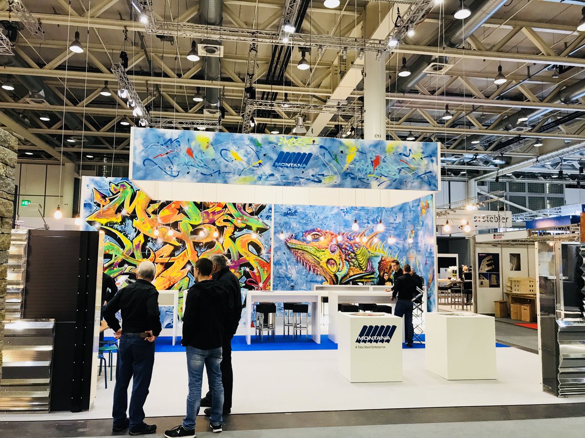 TataSteelBau's tweet photo. #Montana #Bausysteme von #Tata #Steel live auf der #Swissbau! Halle 1, Stand C 53. Entdecke die #Neuheiten! https://t.co/92TRTvYI0l