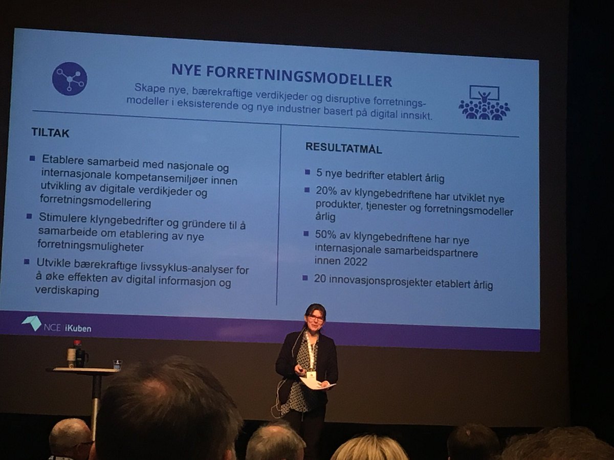 Inspirerende å være tilstede på kick-off for #NCE <a href="/i_kuben/">iKuben</a>. <a href="/HildeAspas/">Hilde Aspås</a> holder et engasjert innlegg om det høye ambisjonsnivået for klyngen. #Digitalisering og nye forretningsmodeller er en tydelig del av strategien fremover. <a href="/SINTEF/">SINTEF</a> Digital ser frem til samarbeidet med <a href="/i_kuben/">iKuben</a>!