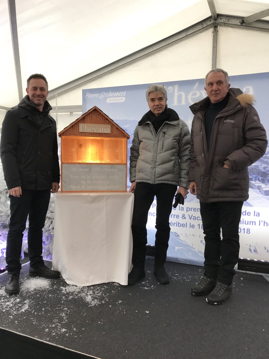 #lhevanaEvent <a href="/DMENIGAULT/">Dominique MENIGAULT</a> Stephane Lerendu et Thierry Monin #maire de <a href="/Meribel3vallees/">Méribel - Cœur des 3 vallées</a> ont posé la 1re pierre de la résidence haut de gamme #lhevana! @PVCImmo <a href="/GroupePVCP/">GroupePVCP</a> <a href="/Pierre_vacances/">Pierre & Vacances</a>