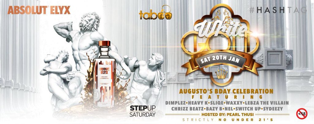 therealChamppp's tweet photo. It will be more than a celebration, be there to catch a glimpse🔥

#AugustoBdayCelebration 
#TasteofWhiteGold
#WhiteGold2018 https://t.co/QMPBAWV7Xq