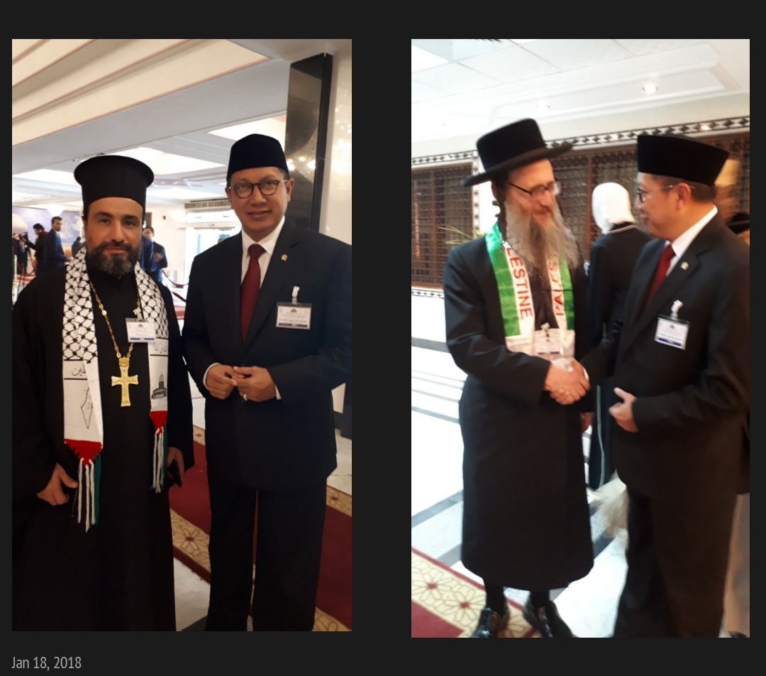 lukmansaifuddin's tweet photo. Berjumpa dg pendeta Kristen dan rabbi Yahudi yg gigih membela Jerusalem sbg ibukota Palestina, bukan ibukota Israel.. (Int'l Conf in Support of Al-Quds, Cairo, 17 Jan 2018). https://t.co/VcERuILBWP
