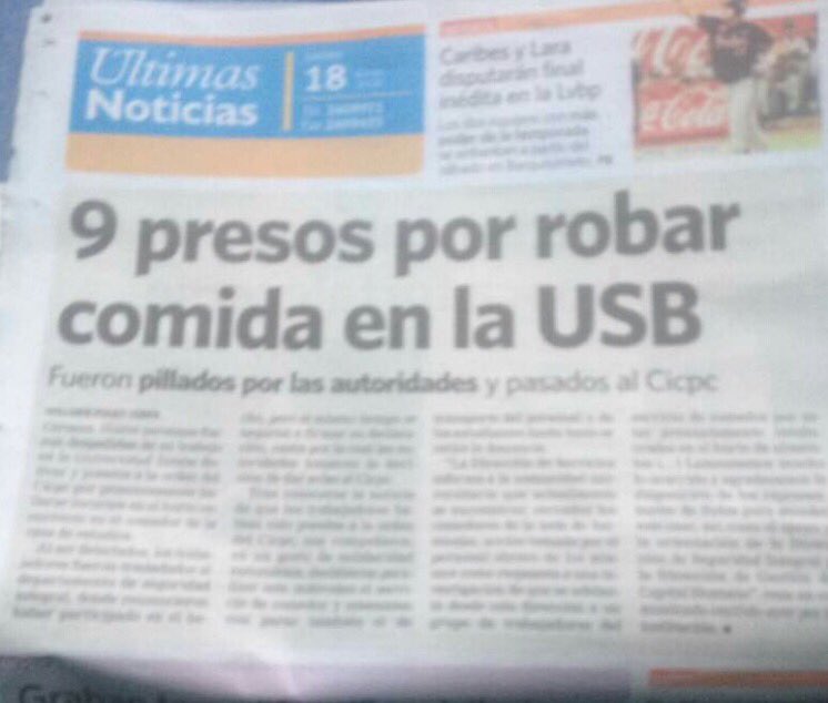 mazzato's tweet photo. Esta noticia que hoy aparece en los medios no tiene relación con los hechos ocurridos, no entendemos quienes están interesados en desvirtuar toda la información para crear caos. La Universidad no se hará eco de ella @campusb @FCEUSB @empusb @unionusb https://t.co/E46pcrG8EM