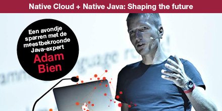 WerkenBijCGI's tweet image. #CGINextITexperience: Guru4Pro with Adam Bien
Op dinsdag 6 februari haalt CGI Adam Bien naar Nederland om twee uur lang zijn kennis van Java EE en ervaring met reactive native development te delen. bit.ly/2mKuTdd @CGI_NL
#NativeCloud #NativeJava : Shaping the future!