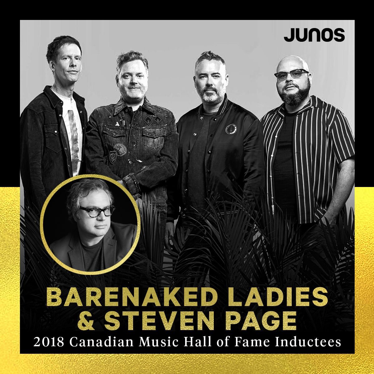 getbarenaked's tweet photo. 🔊 BIG NEWS! // @barenakedladies and @stevenpage are to be inducted into the Canadian Music Hall of Fame [@CANMusHF] at @TheJunoAwards 2018. 🇨🇦

The guys will come together for a one-time special appearance at the televised #JUNOS ceremony on March 25. https://t.co/mK7qRuFMAn