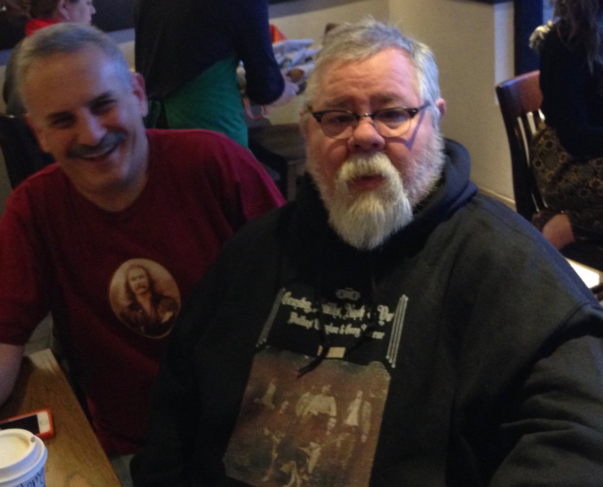 Smotroff's tweet photo. Got together with friend & bandmate #GaryFloyd for coffee yesterday and we turned up (completely unplanned) representin' #DavidCrosby ๐ @thedavidcrosby @gaurishkalisas https://t.co/QtQuodAquH