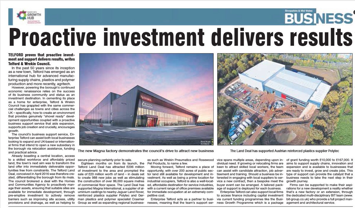 bondbryan's tweet image. BBA Project @MagnaInt - a leading global automotive supplier helps to create #Telford as "an international hub for advanced manufacturing" and puts this area on the map for key employers.