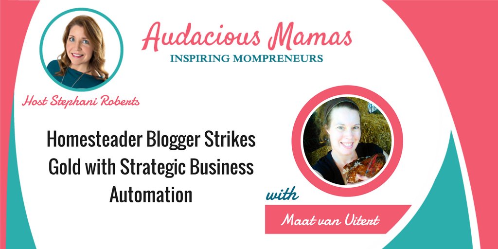 audaciouslife's tweet photo. Homesteader Blogger Strikes Gold with Strategic Business Automation โ Audacious Mamas Podcast #TheAudaciousLife https://t.co/anizSiC199 #TheAudaciousLife #podcast https://t.co/UCZEaIiK8T