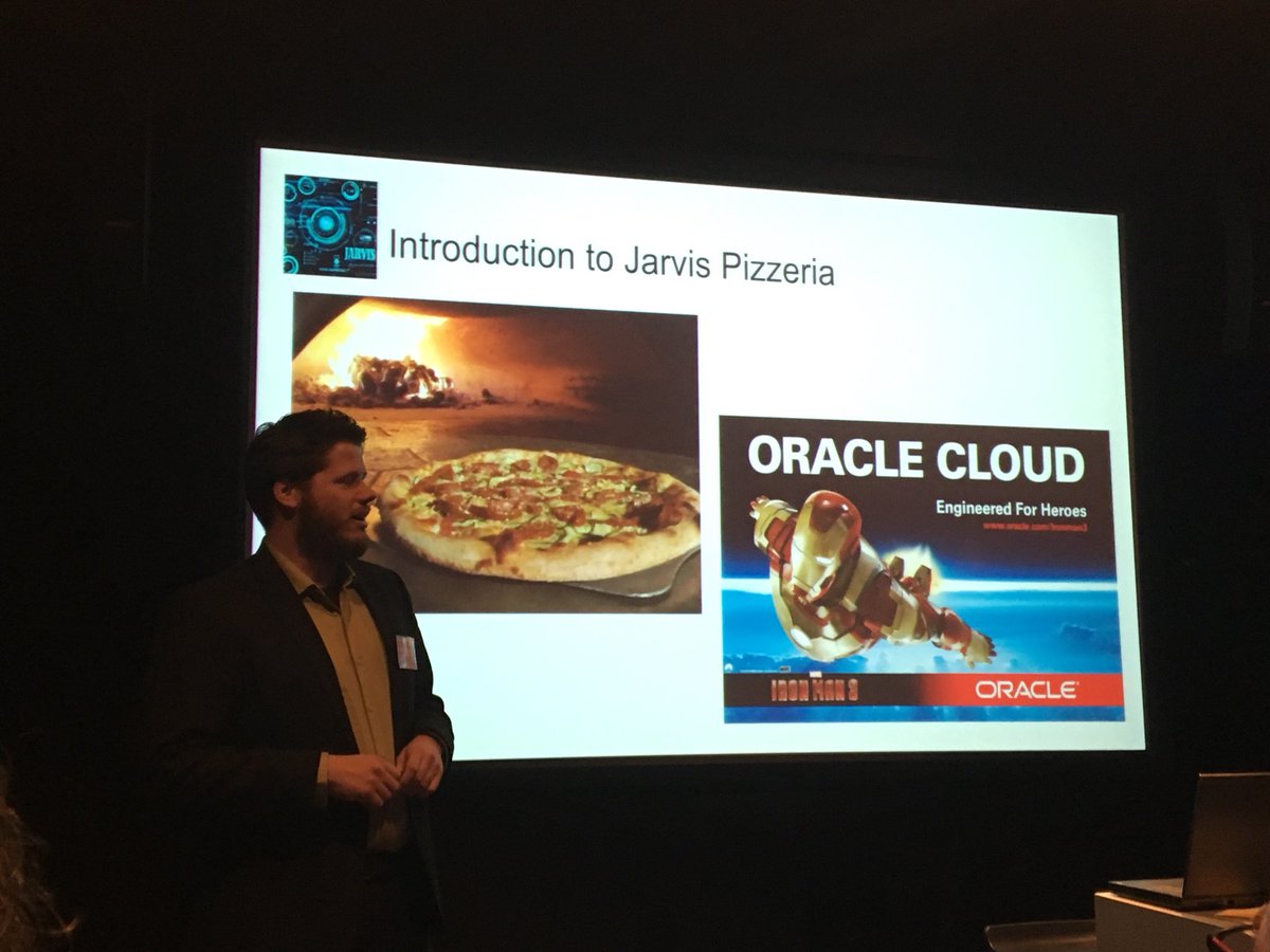 robertvanmolken's tweet image. Second part of the evening about #JarvisPizzeria on #OraclePCS with @RichardOlrichs, @MarcelvdGlind and Marc. First introduction of case and comparison with BPM Suite @nl_OUG