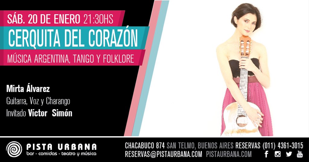 Este próximo sábado 20 de Enero Concierto en <a href="/pista_urbana/">Pista Urbana</a>!!