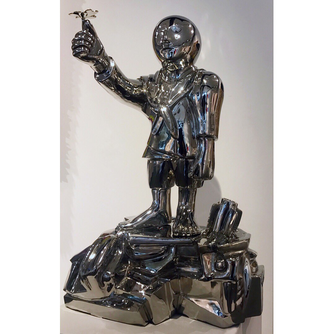 Diaa Azzawi has arrived to Mark Hachem Gallery with his "Handala: Good Morning Beirut" sculptures. #DiaaAzzawi #MarkHachemGallery