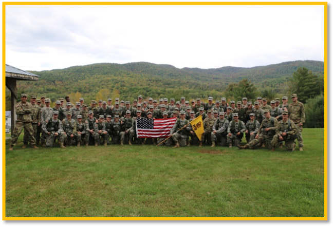 UVMROTC's tweet photo. Welcome back everyone! Bella says she missed you all!! Looking forward to a great Spring 2018 semester. #UVM #UVMROTC #Spring2018 #ROTCMascot https://t.co/XnN3sco3az