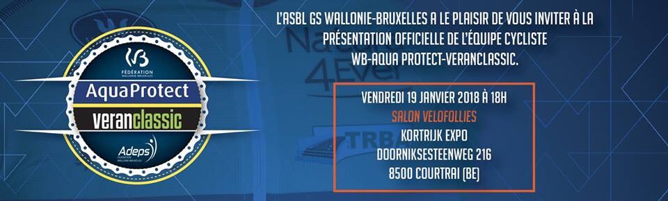 GOOD NEWS!! Facebook LIVE! 
Suivez en direct la présentation officielle de notre équipe ce vendredi dès 18h à Velofollies !! >>> facebook.com/WBVeranAquaPro… fb.me/96ns1kZPE
