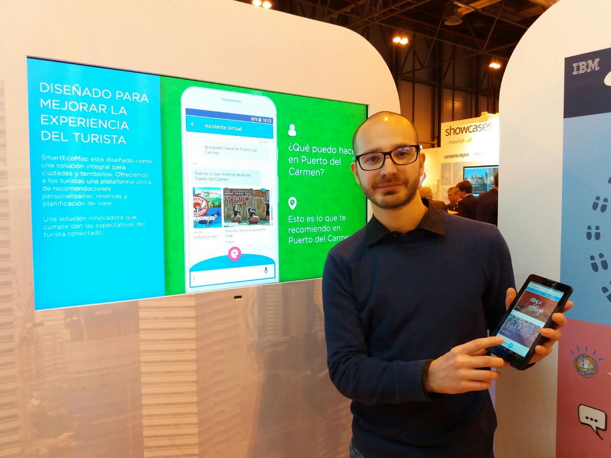 6pero_que9's tweet photo. #SmartEcoMap diseñado para mejor la #experiencia del #turista 
#FITUR2018
Estamos en el stand 10B53 - Pabellón 10.
Contamos con la colaboración y tecnología de #IBM  
💡
#FITUR #Turismo #fiturtechY2018 #destinosinteligentes #IBMWatson #TecnologiaCognitiva #turistaconectado https://t.co/z6ZcxYgwkY