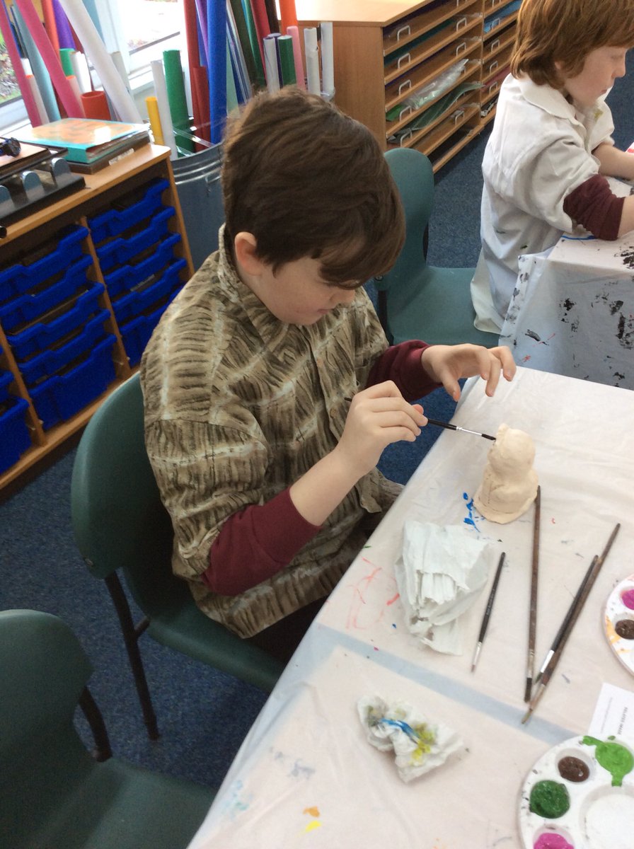Year 5 are finishing off their clay Russian Dolls which they made last Friday. They look forward to showing them to parents tomorrow.